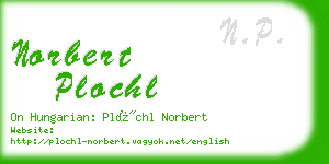 norbert plochl business card
